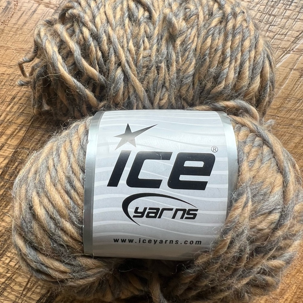 Ice Yarns Chunky Tweed Yarn in Gray and Tan